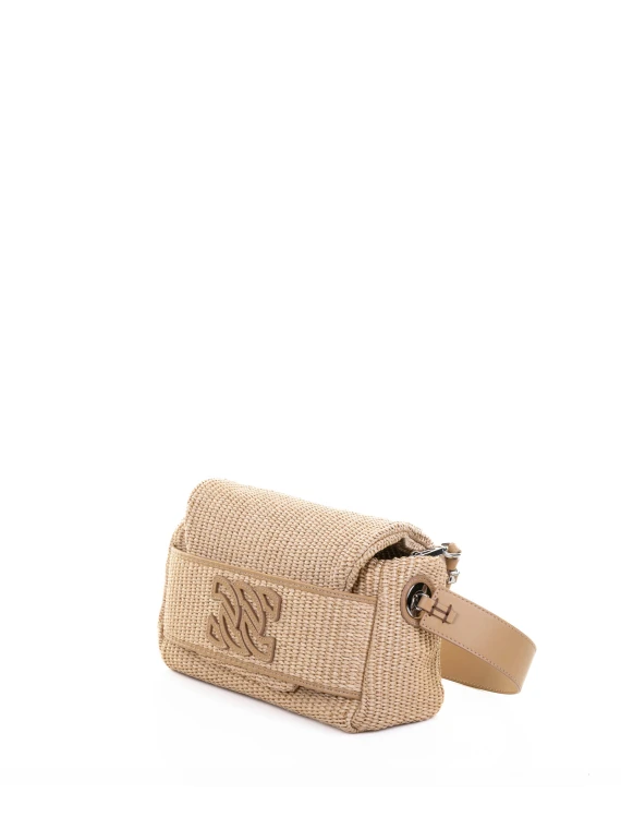 Riviera Woven Fabric Shoulder Bag