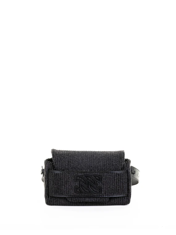 Riviera Woven Fabric Shoulder Bag
