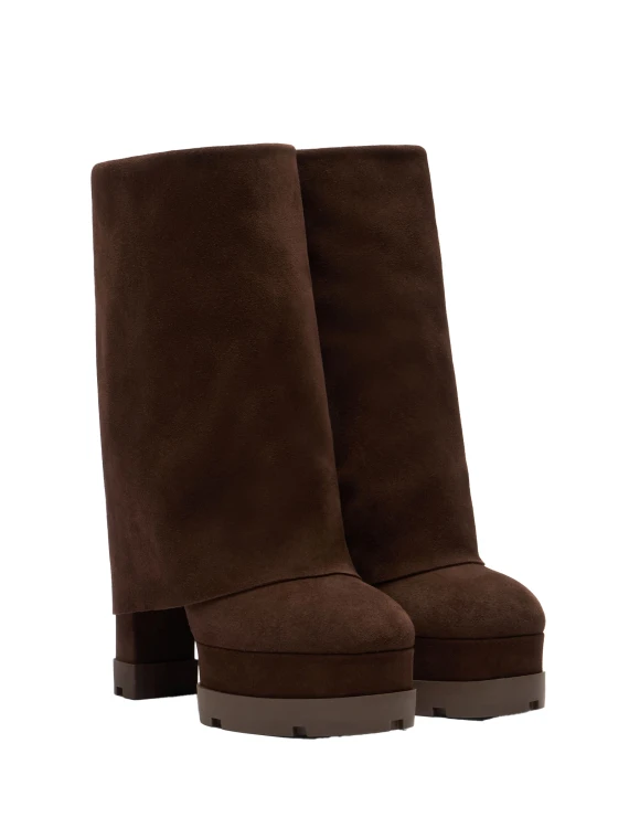 Stivale cacao in suede