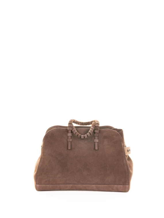 Borsa doppio manico Park Avenue marrone in suede