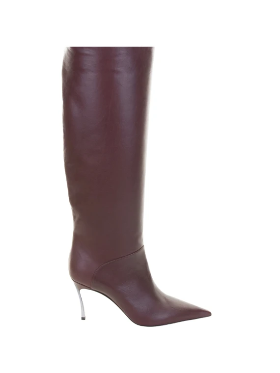 Stivale Blade al ginocchio amarena in pelle