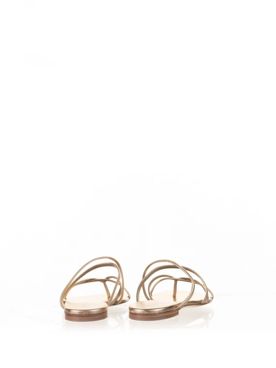 Lucrezia sandal in laminated nappa leather