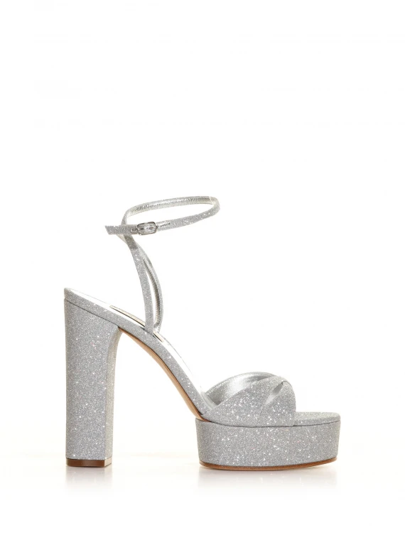 Glitter sandal with strap