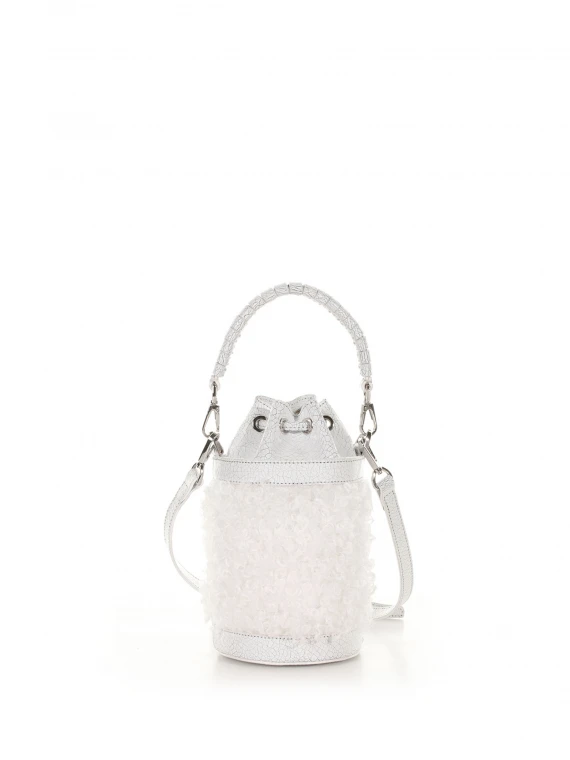 Giulia Yeti bucket bag with crackle effect