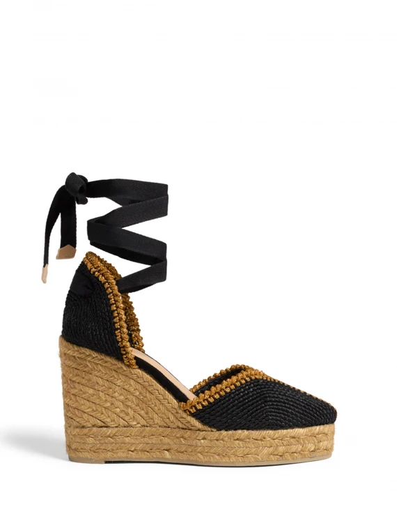 Espadrilles Coeur with wedge and laces