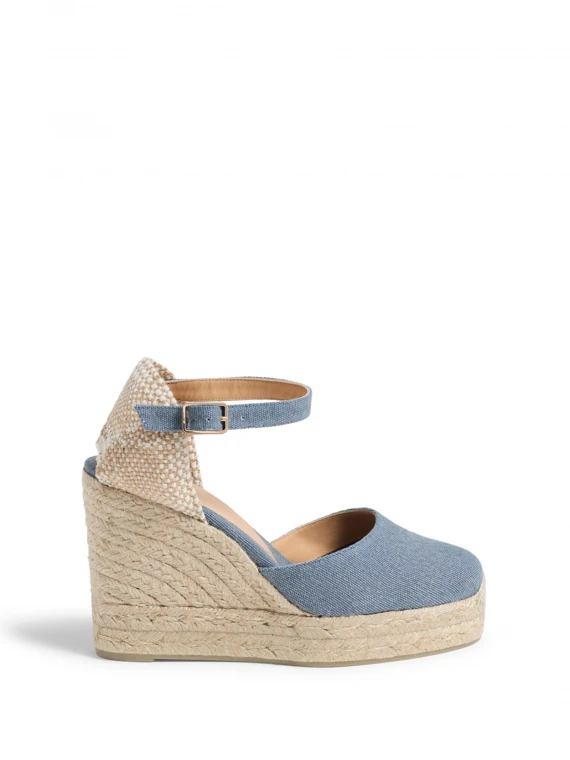 Espadrillas Carol in canvas con zeppa