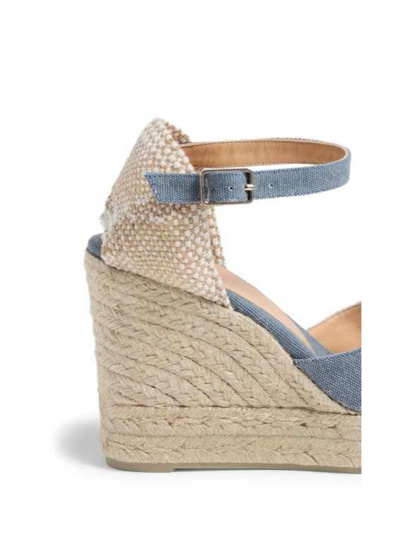 Espadrillas Carol in canvas con zeppa