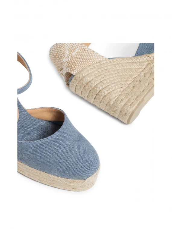 Espadrillas Carol in canvas con zeppa