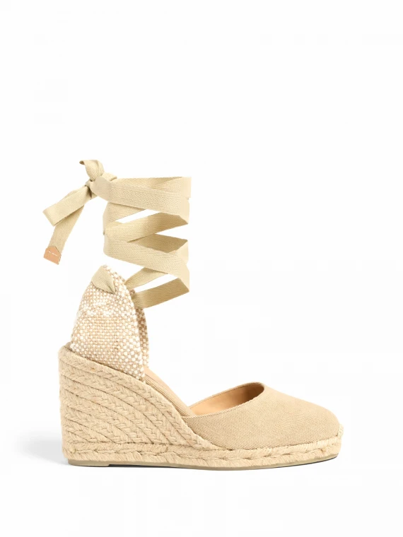 Espadrillas Carina con zeppa e lacci