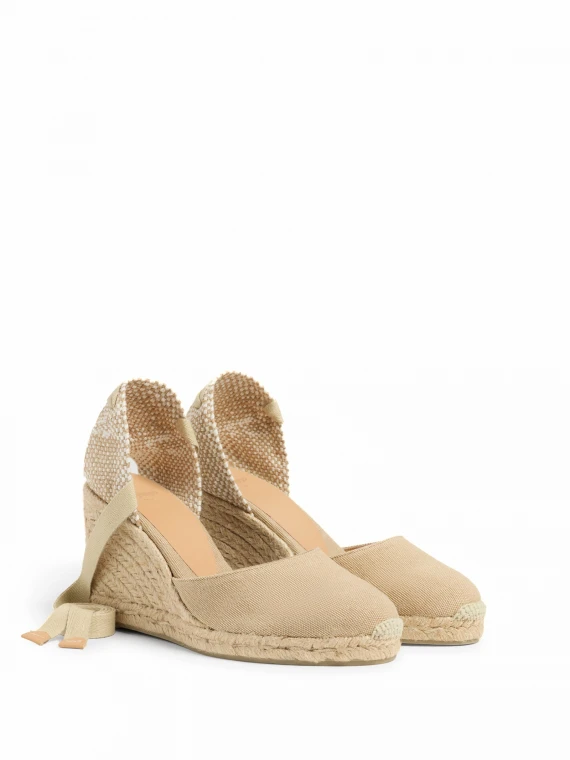 Espadrillas Carina con zeppa e lacci