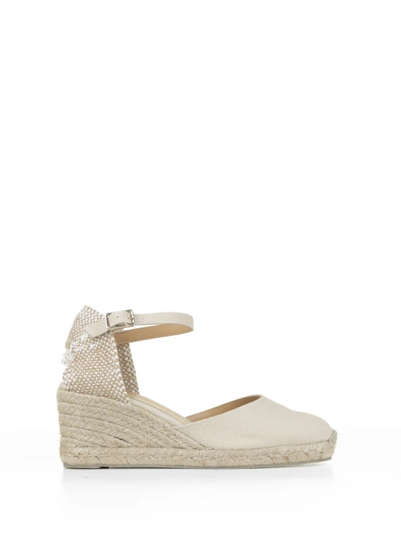 Espadrillas Carol in canvas con zeppa