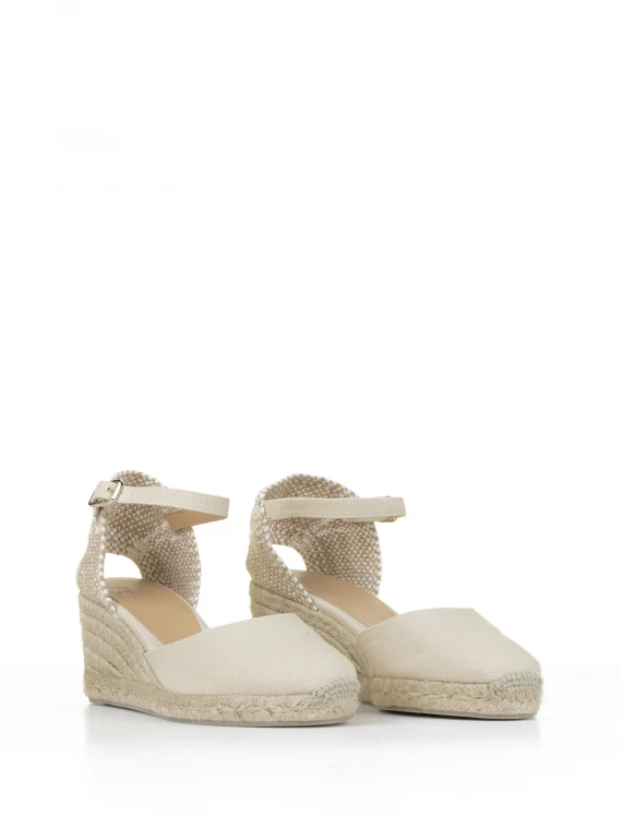 Espadrillas Carol in canvas con zeppa