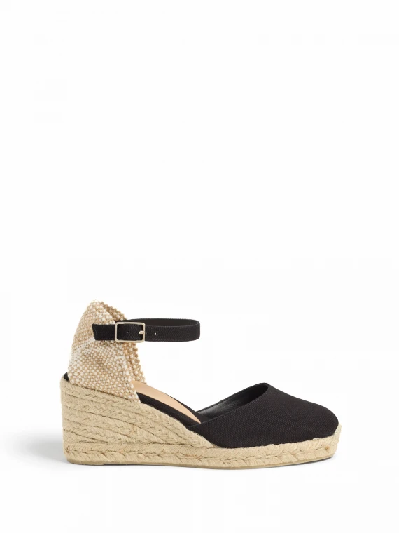 Espadrillas Carol in canvas con zeppa