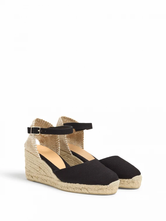 Espadrillas Carol in canvas con zeppa