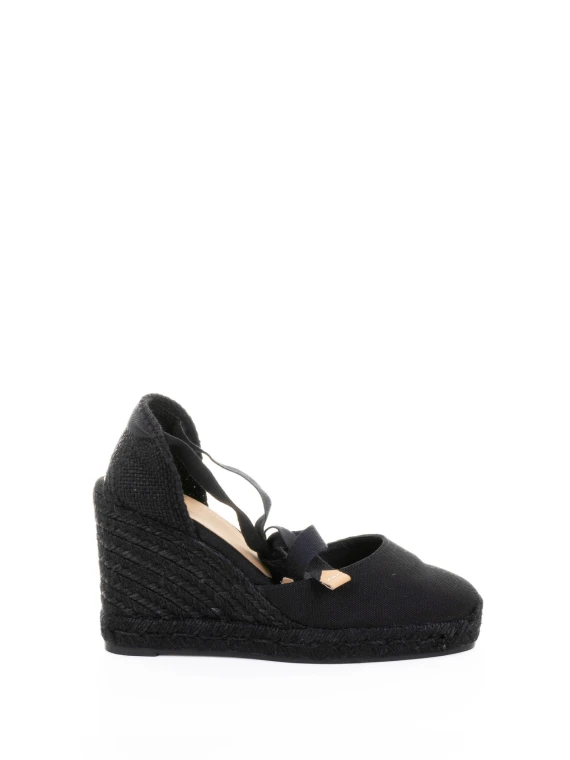Carina Organic Cotton Espadrilles with Ribbon Closure