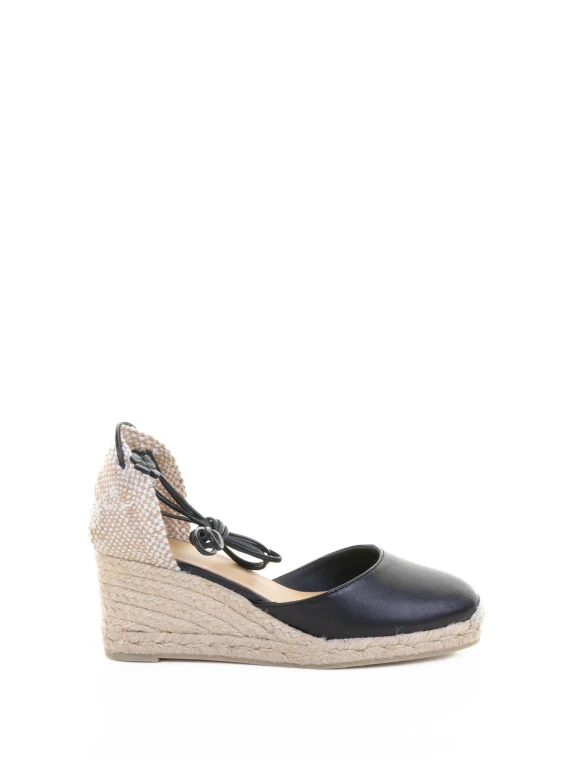 Carina Espadrilles in nappa with leather lace-up closure