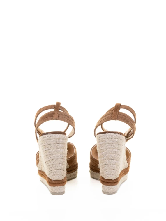 Colina Espadrilles in woven suede with strap closure
