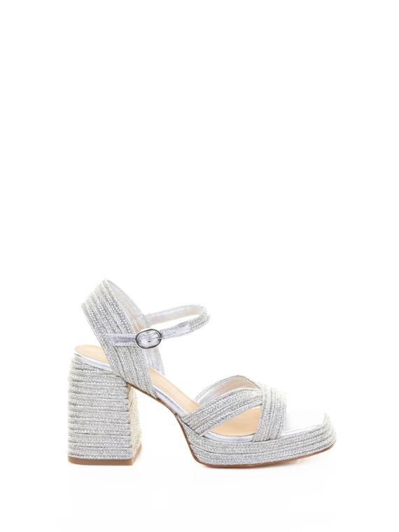 Valle Sandal with handmade metallic braiding
