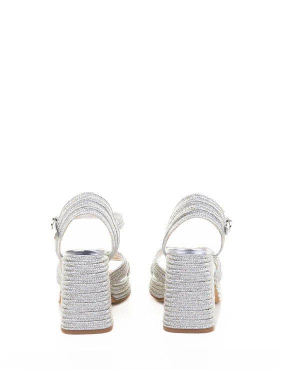 Valle Sandal with handmade metallic braiding