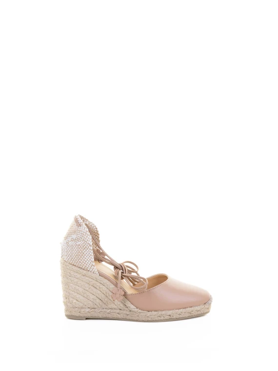 Carina Espadrilles in nappa with leather lace-up closure