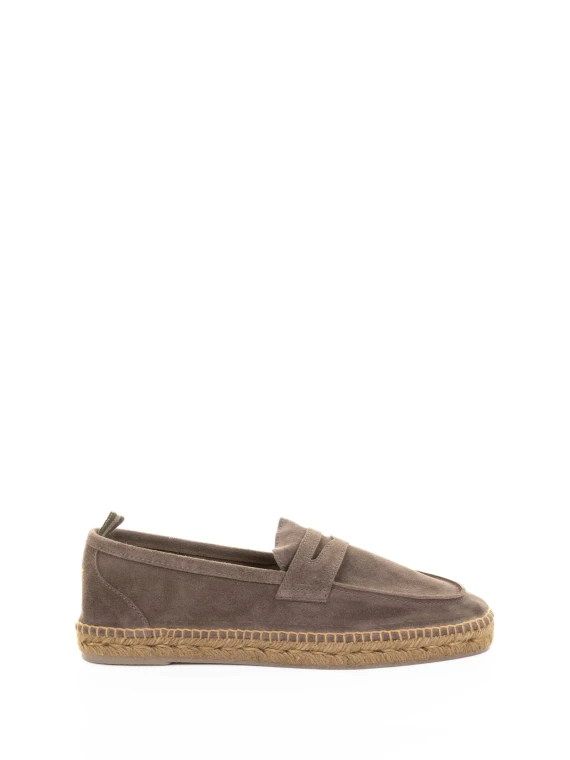 Espadrillas Nacho stile mocassino in suede con suola in juta