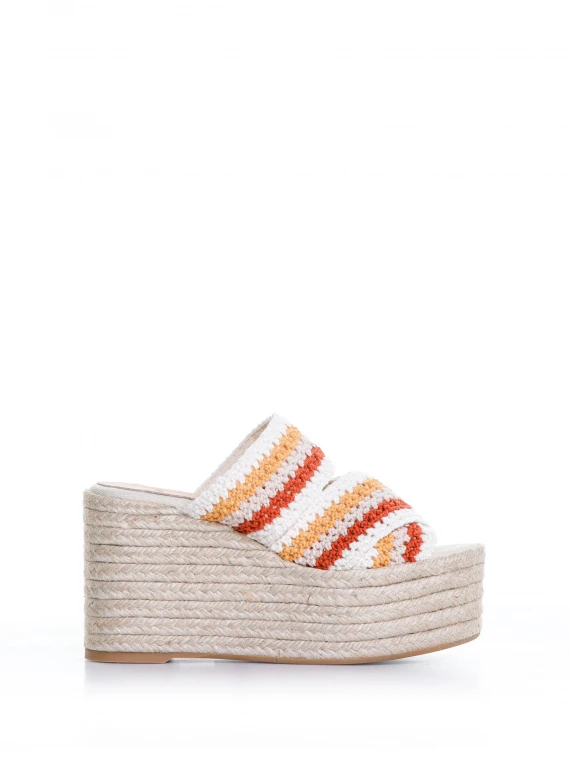 Elsa high multicolored espadrilles