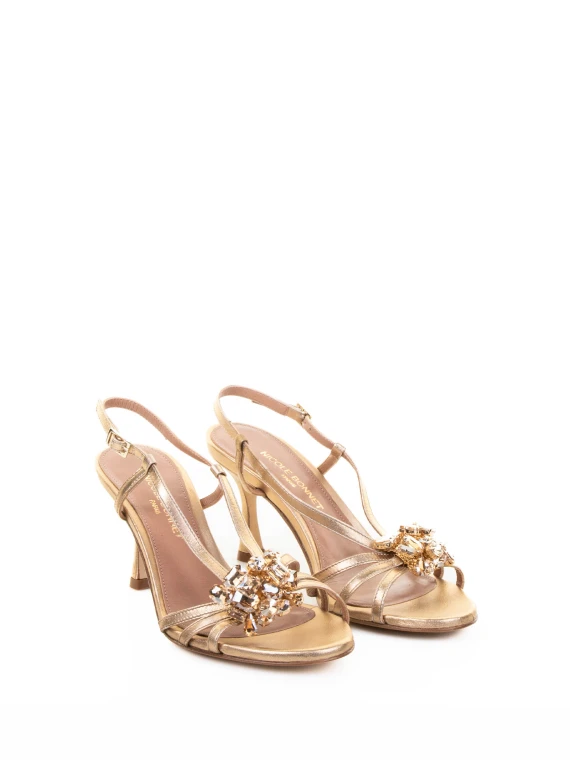 Gold Laminated Sandal from the Nicole Bonnet line