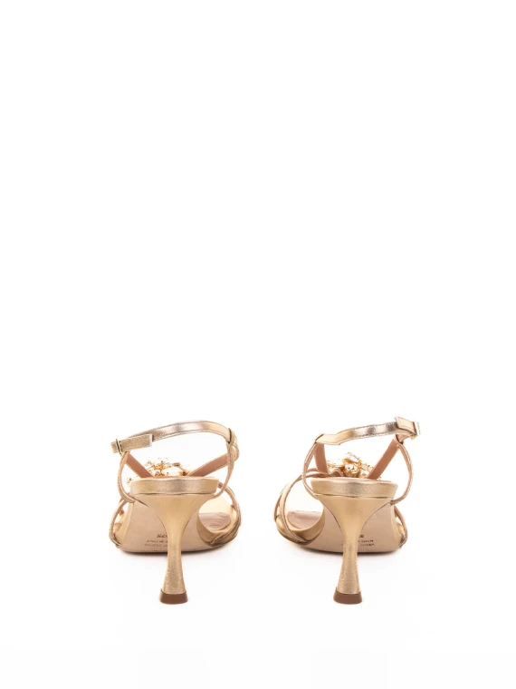 Gold Laminated Sandal from the Nicole Bonnet line