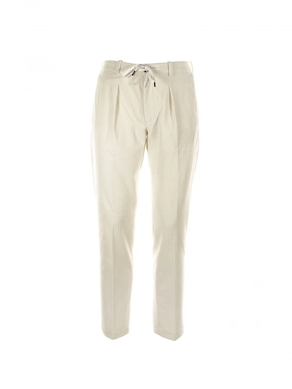 Pantalone cream con coulisse