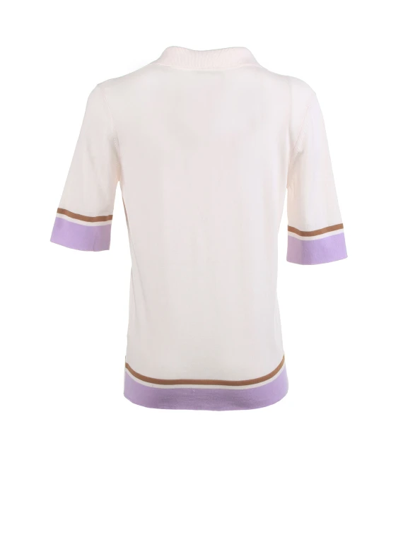 Polo con dettagli a contrasto