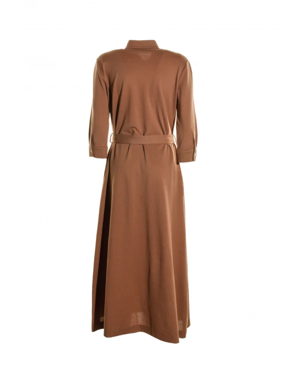 Long shirt dress with belt