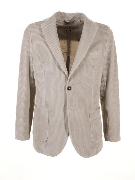 Giacca monopetto slim fit beige