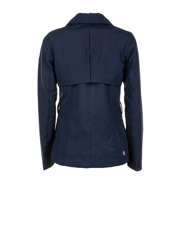 Trench doppiopetto corto donna blu navy