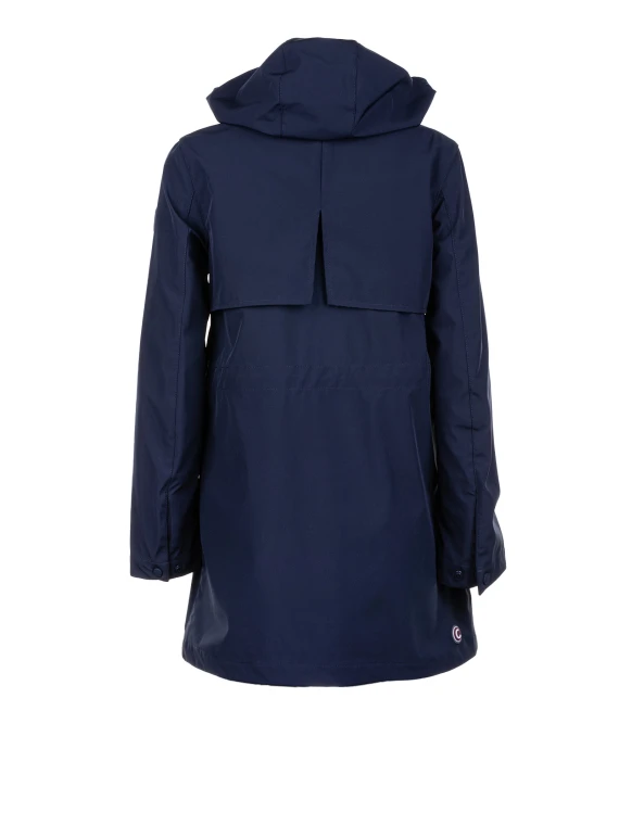 Trench con zip donna blu navy