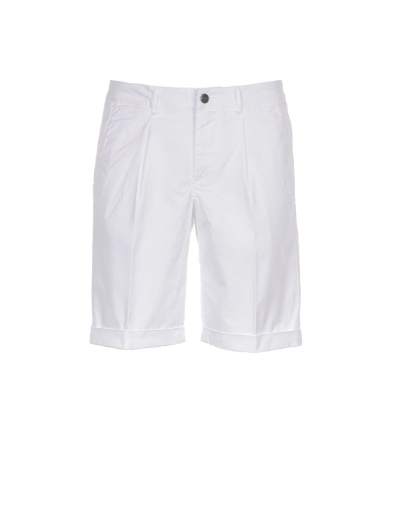 Shorts In White Cotton
