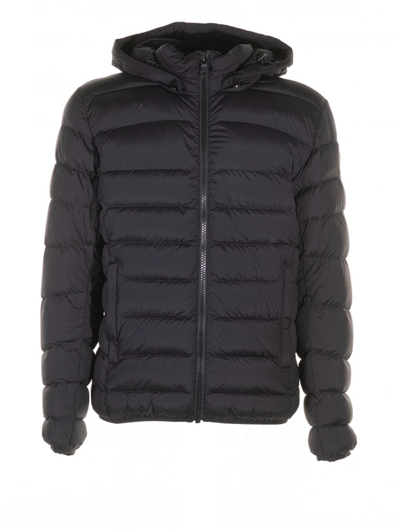 Elastic down jacket with hood