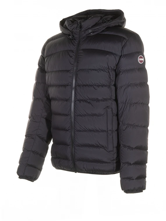 Elastic down jacket with hood