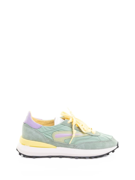 Sneaker Athleta multicolore in nylon e suede