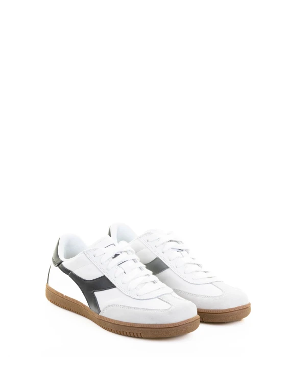 Sneaker white black leather