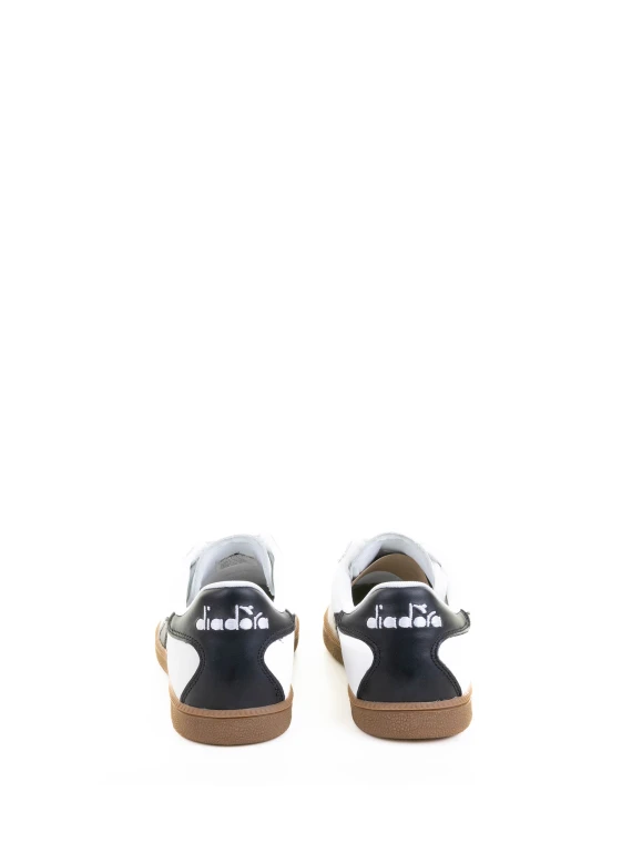 Sneaker white black leather