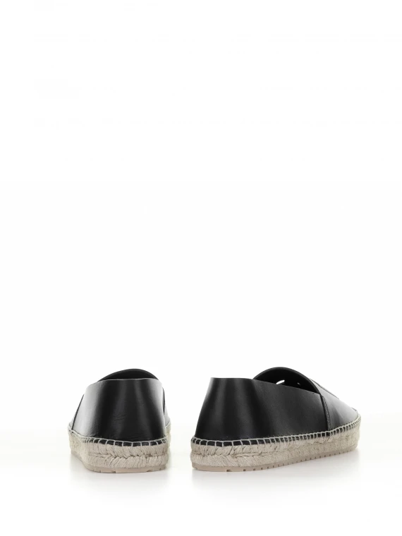 Espadrillas in pelle con logo