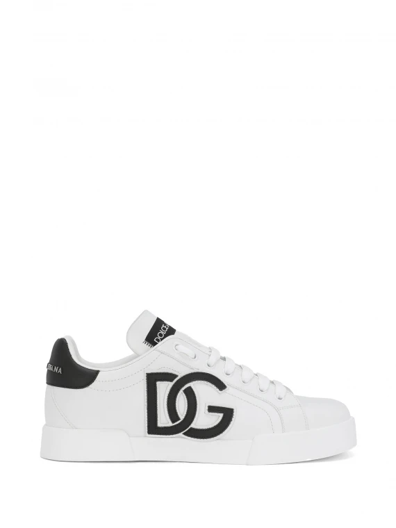 Portofino leather sneaker with logo