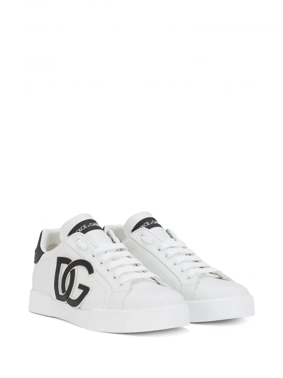 Portofino leather sneaker with logo