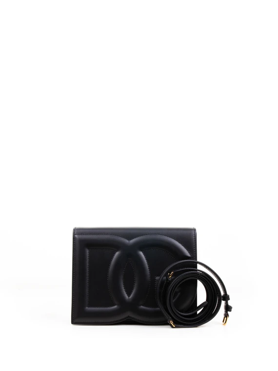 DG Logo Leather Shoulder Bag