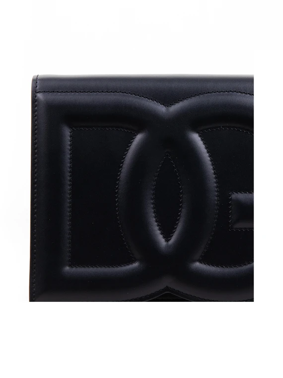 DG Logo Leather Shoulder Bag