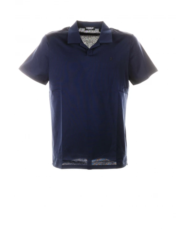 Blue jersey polo shirt