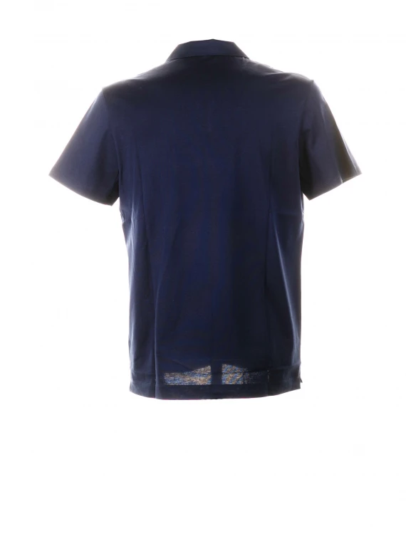 Blue jersey polo shirt