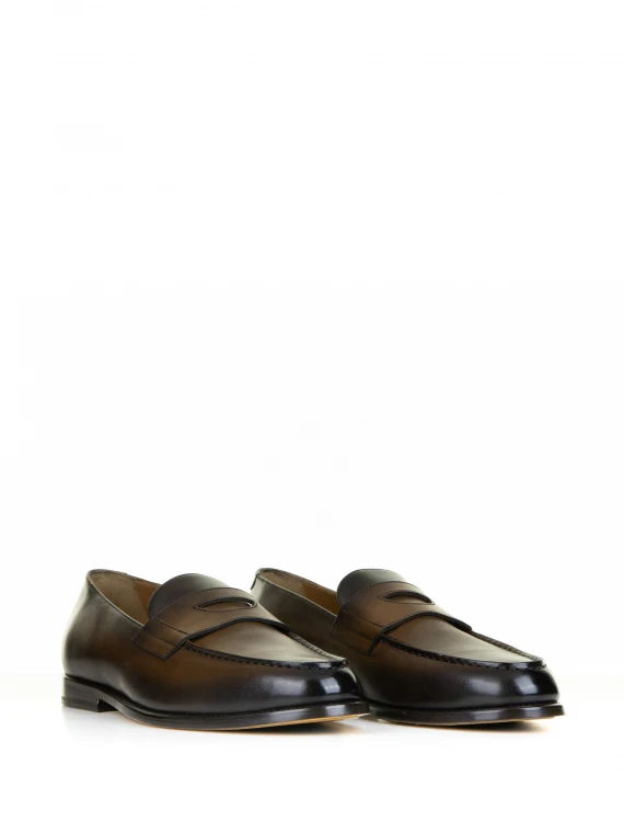 Mocassino marrone in pelle