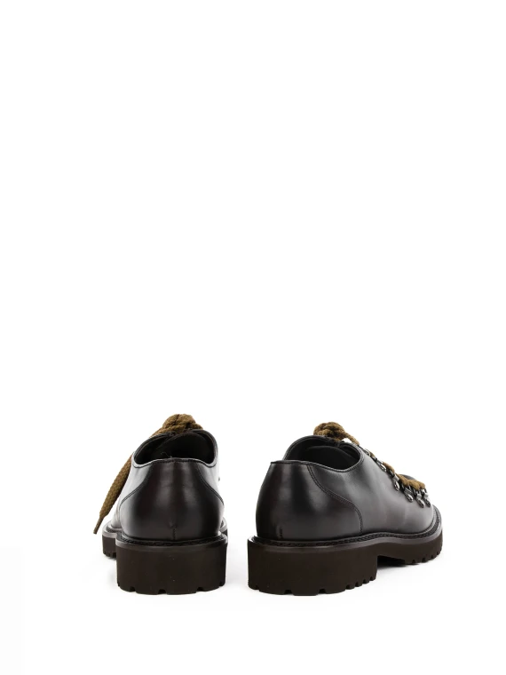 Dark Brown Leather Pedula with Contrasting Laces