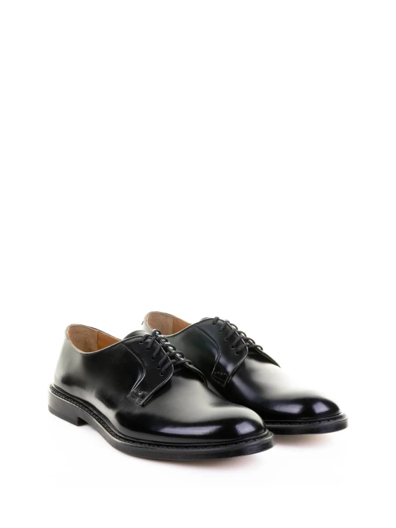 Derby black leather